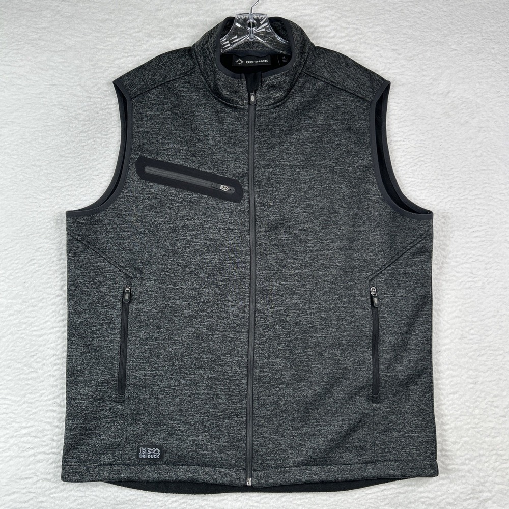 Dri-Duck DDX Compass Vest XL Gray Smart Shell Fleece Sweater Durability